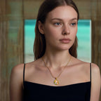 Gold plated photo Necklace and Any Message on back side