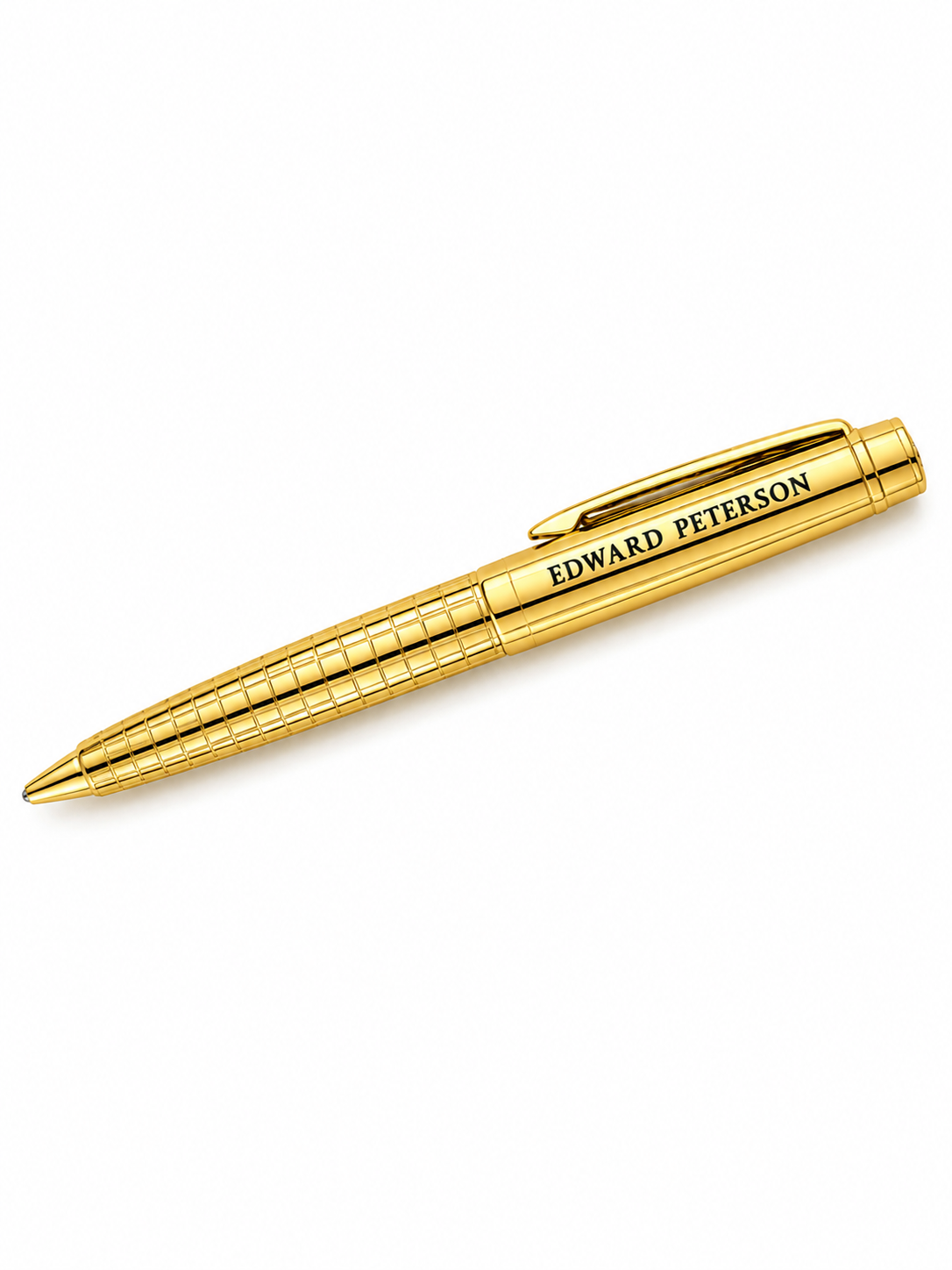 Personalized Silver & Gold plated Twist Pen – Engraved Gift, Chrome Barrel