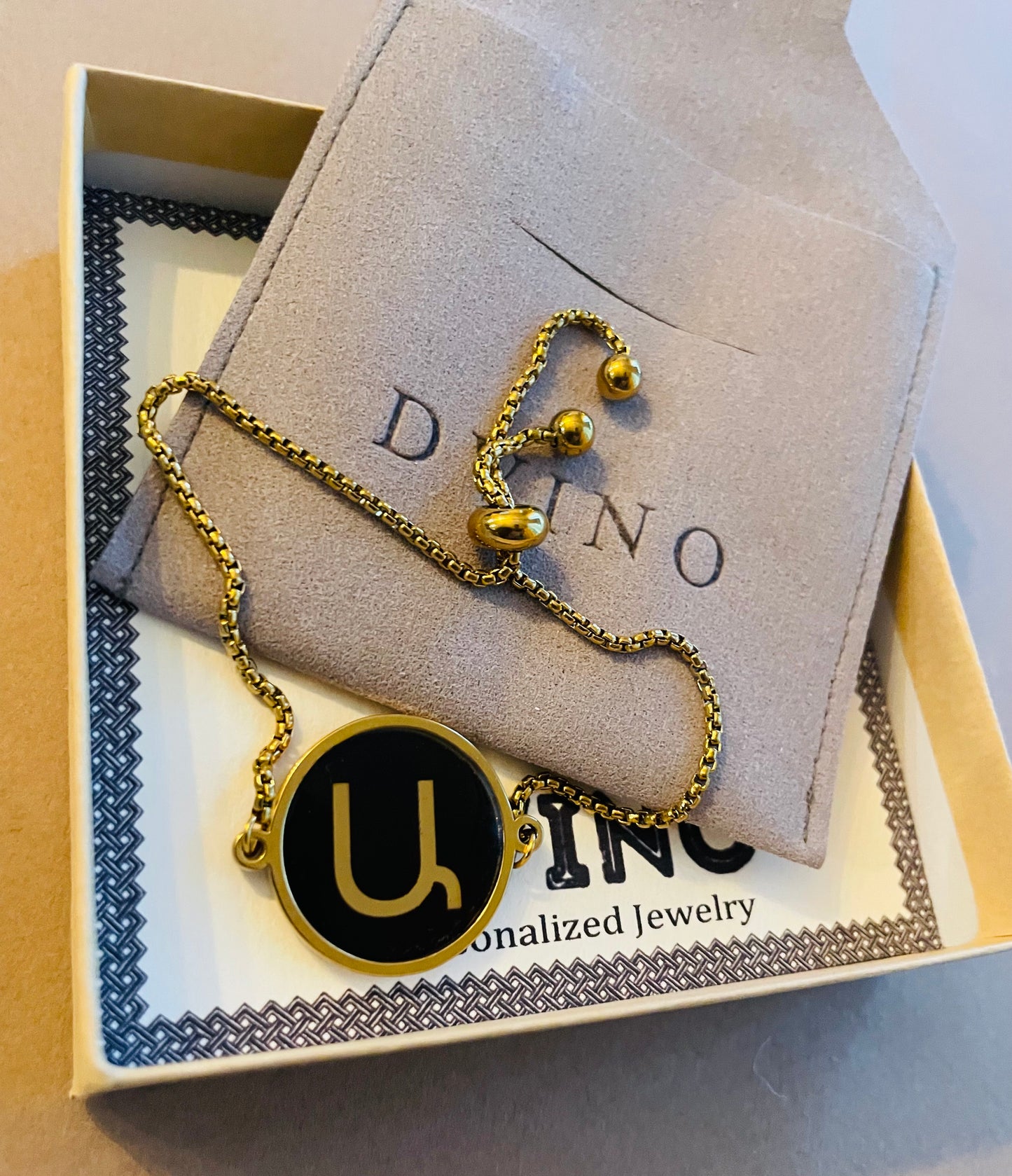Armenian Initial Letter Bracelets & Engraved name on backside.