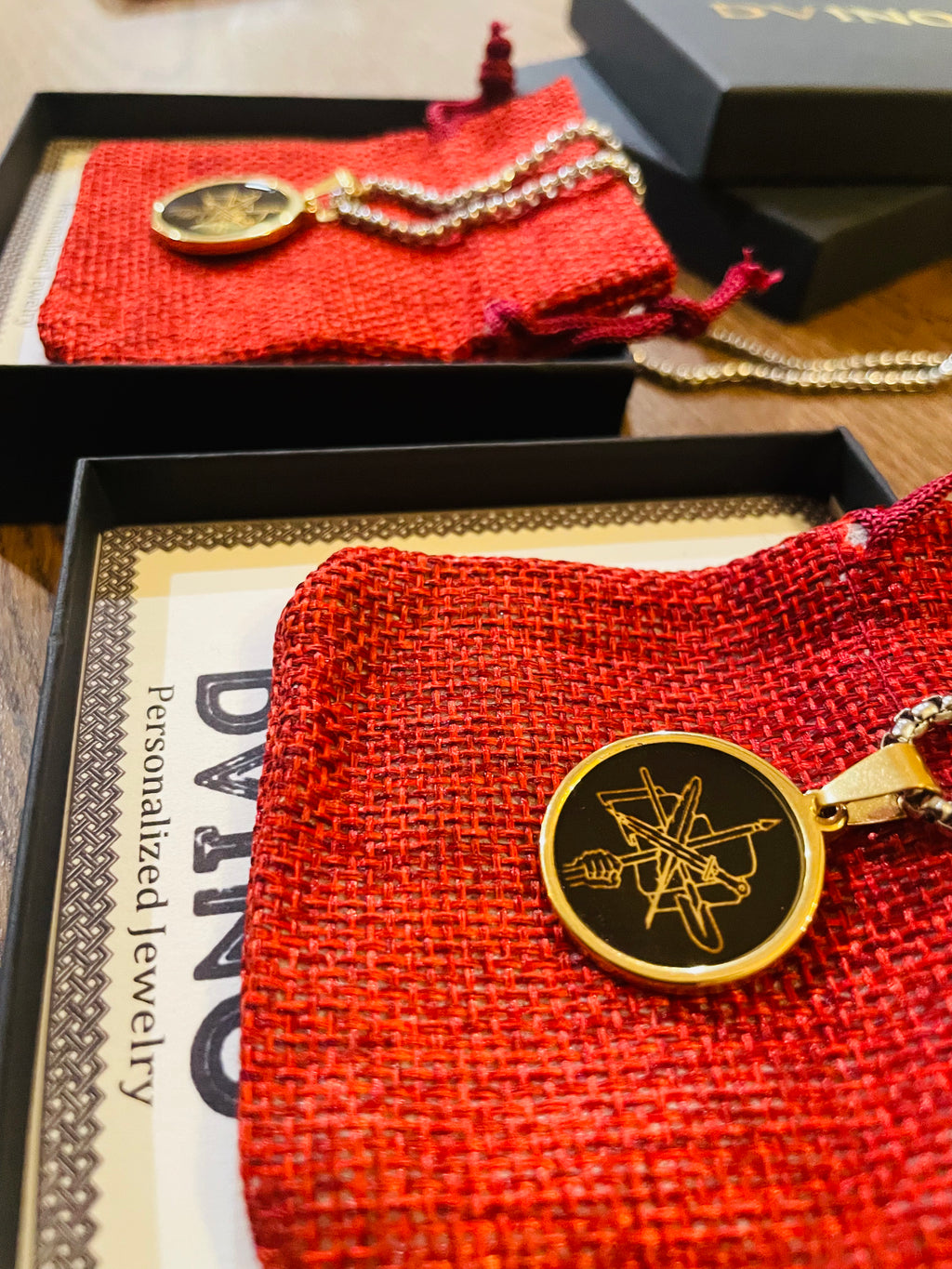 Armenian Dashnak Necklace with back personalization.