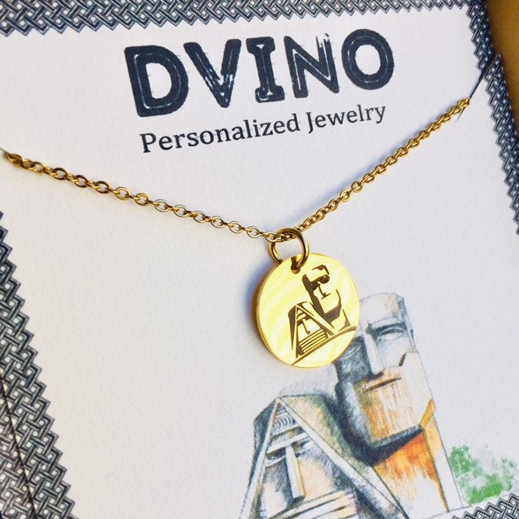 Tatik and Papik Gold Plated Necklace - Personalized Backside