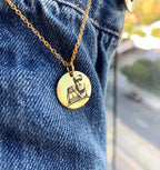 Tatik and Papik Gold Plated Necklace - Personalized Backside
