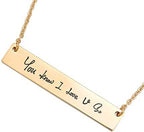 Handwriting Necklace: Gold Plated Custom Signature Jewelry