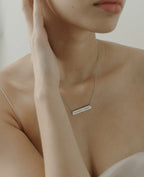 Personalized Gold Plated Bar Necklace: Custom Name Pendant, Made in USA