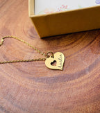 Personalized Heart Charm Necklace: Family Names, Birthday Gift