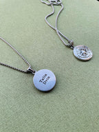 Engraved Compass Pendant Necklace for Men in Stainless steel