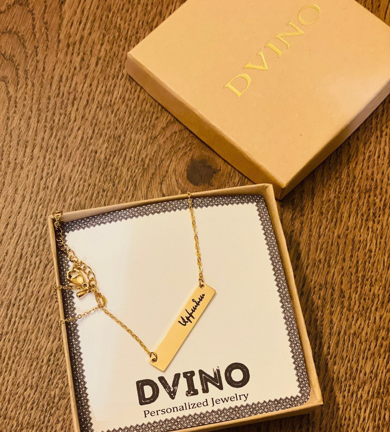 Gold Plated Armenian Name Necklace: Custom Handwriting Jewelry