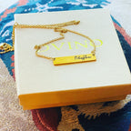 Gold Plated Armenian Name Necklace: Custom Handwriting Jewelry