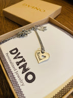 Personalized Heart Charm Necklace: Family Names, Birthday Gift