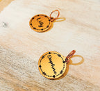 Rose Gold Pet ID Tag: Engraved Stainless Steel Flower Design