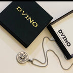 Engraved Compass Pendant Necklace for Men in Stainless steel