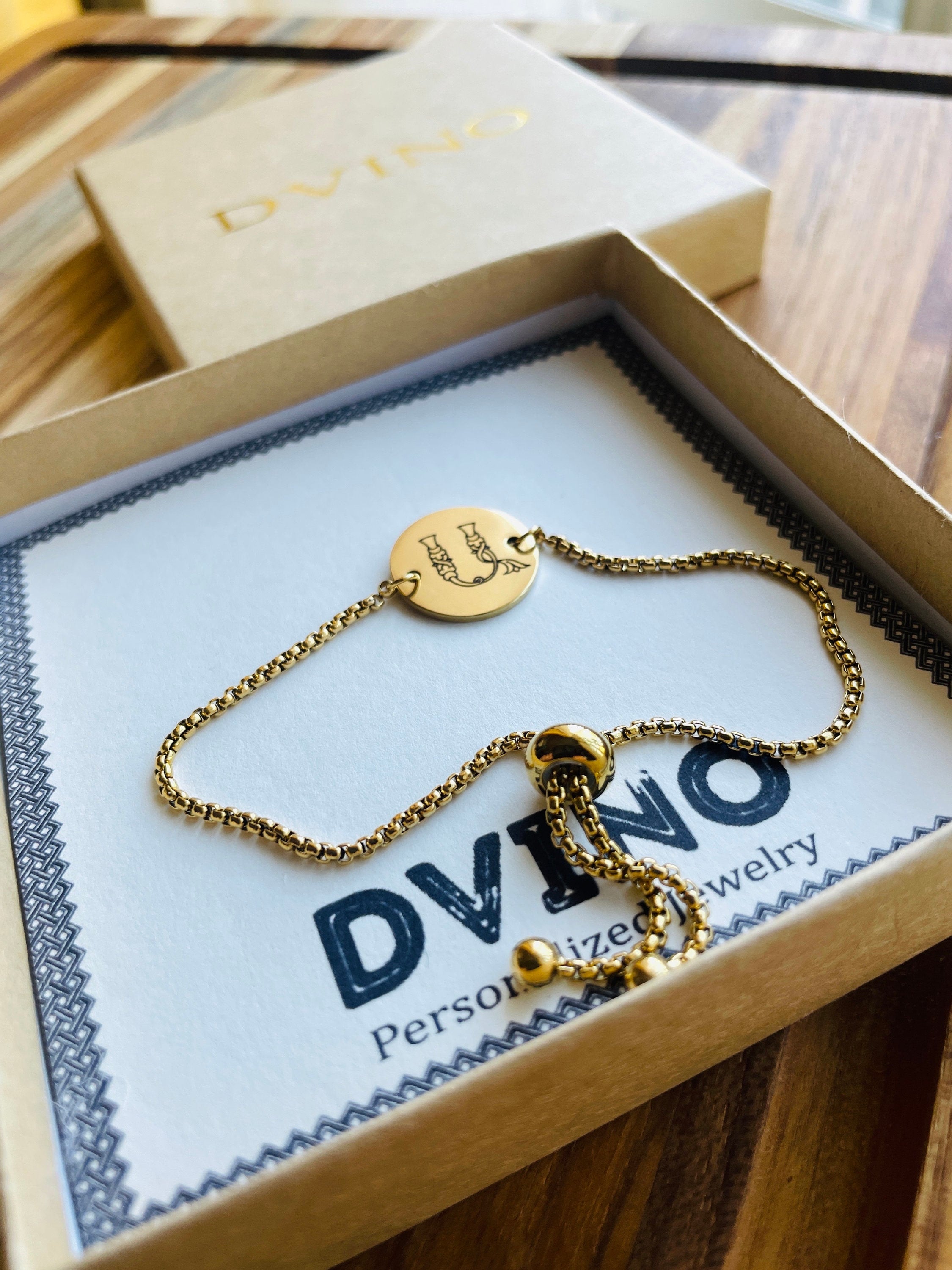 Women Armenian Classic Initial Letter Bracelets. (Waterproof)