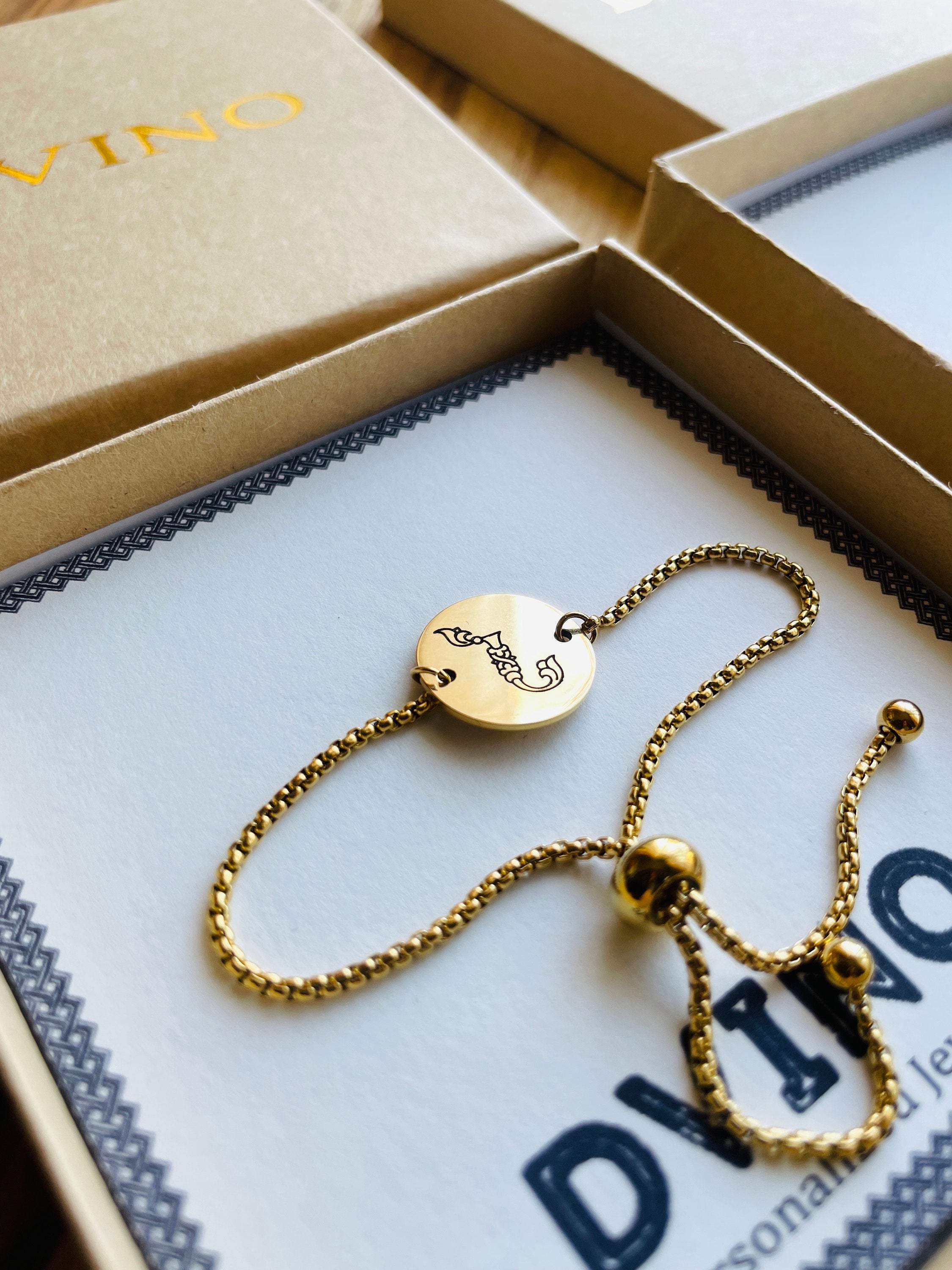 Women Armenian Classic Initial Letter Bracelets. (Waterproof)