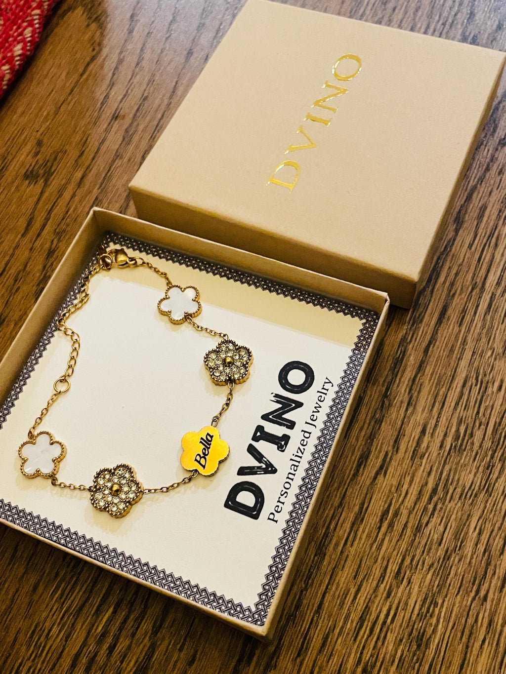 Clover Family Name Bracelet