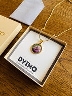 Gold plated photo Necklace and Any Message on back side