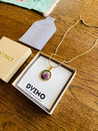 Gold plated photo Necklace and Any Message on back side