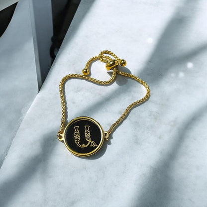 Women Armenian Classic Initial Letter Bracelets. (Waterproof)
