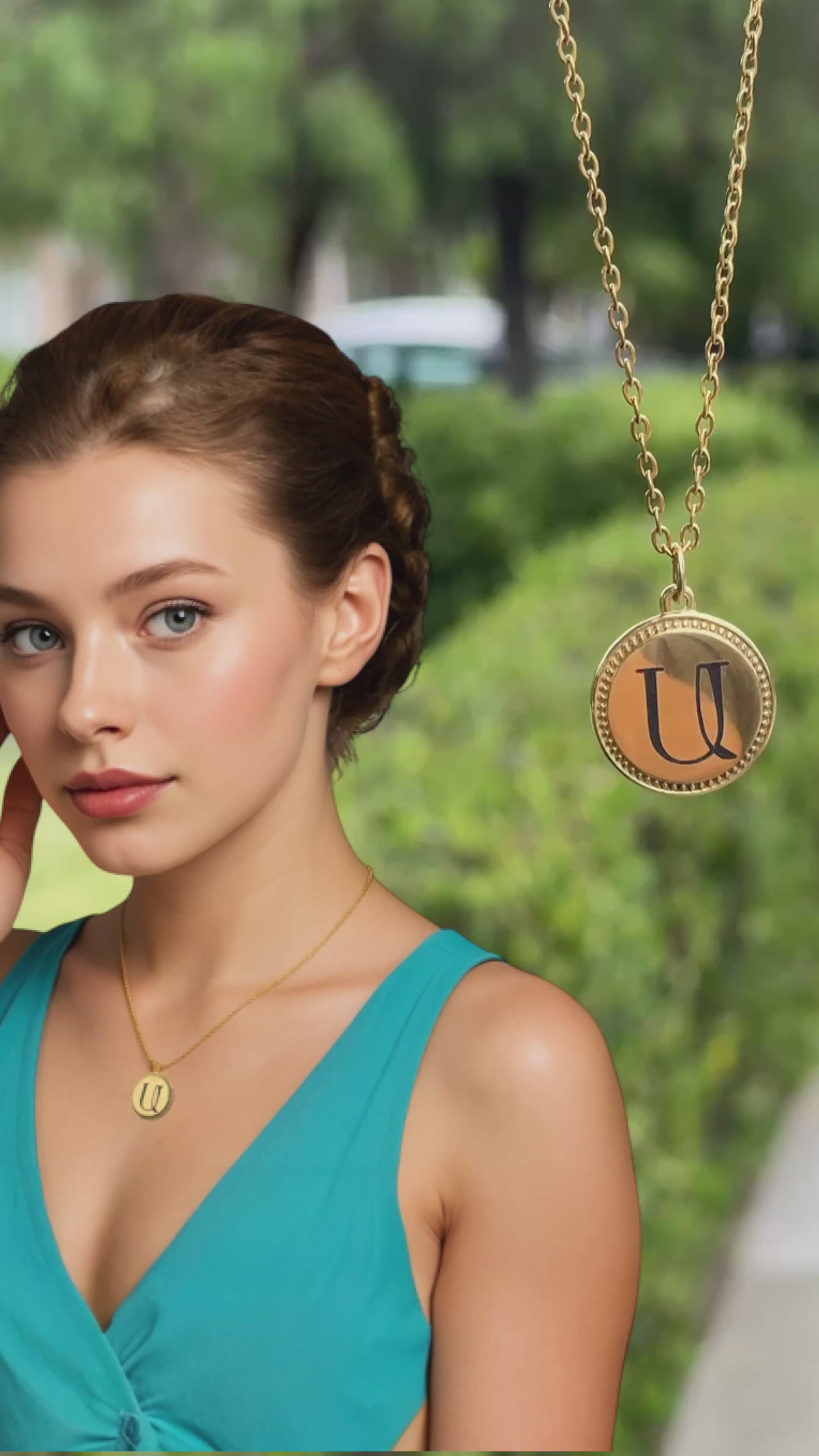 Armenian Modern Initial letter Necklaces.